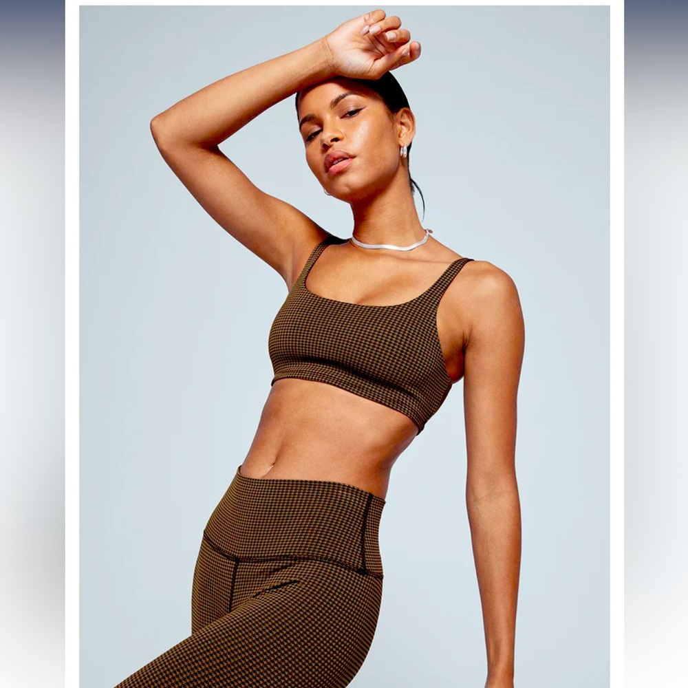 ALO Houndstooth Sports Bra S